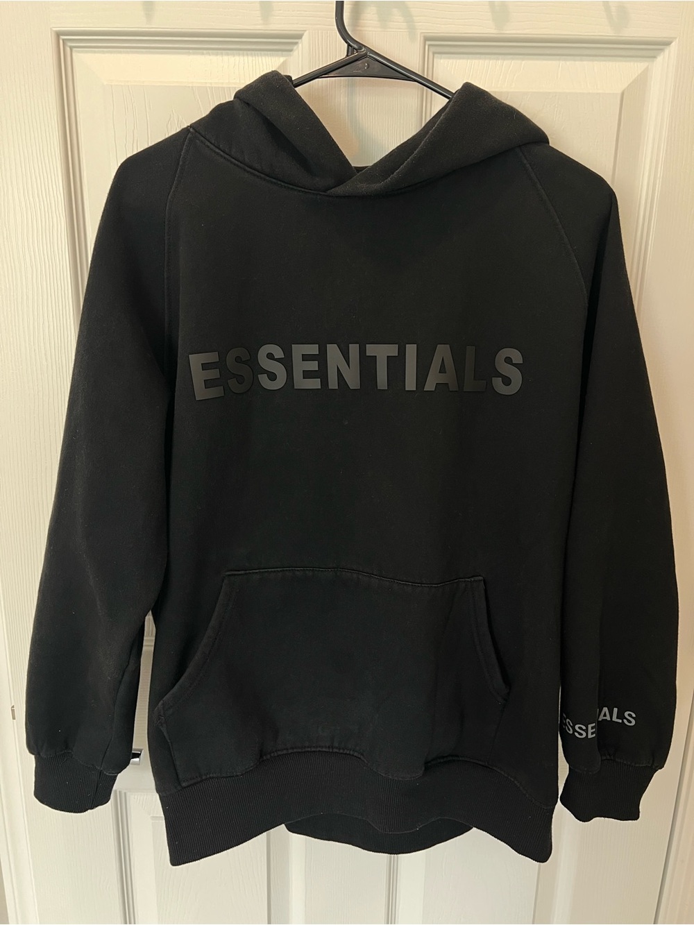 Essentials Men's Black Logo Hoodie